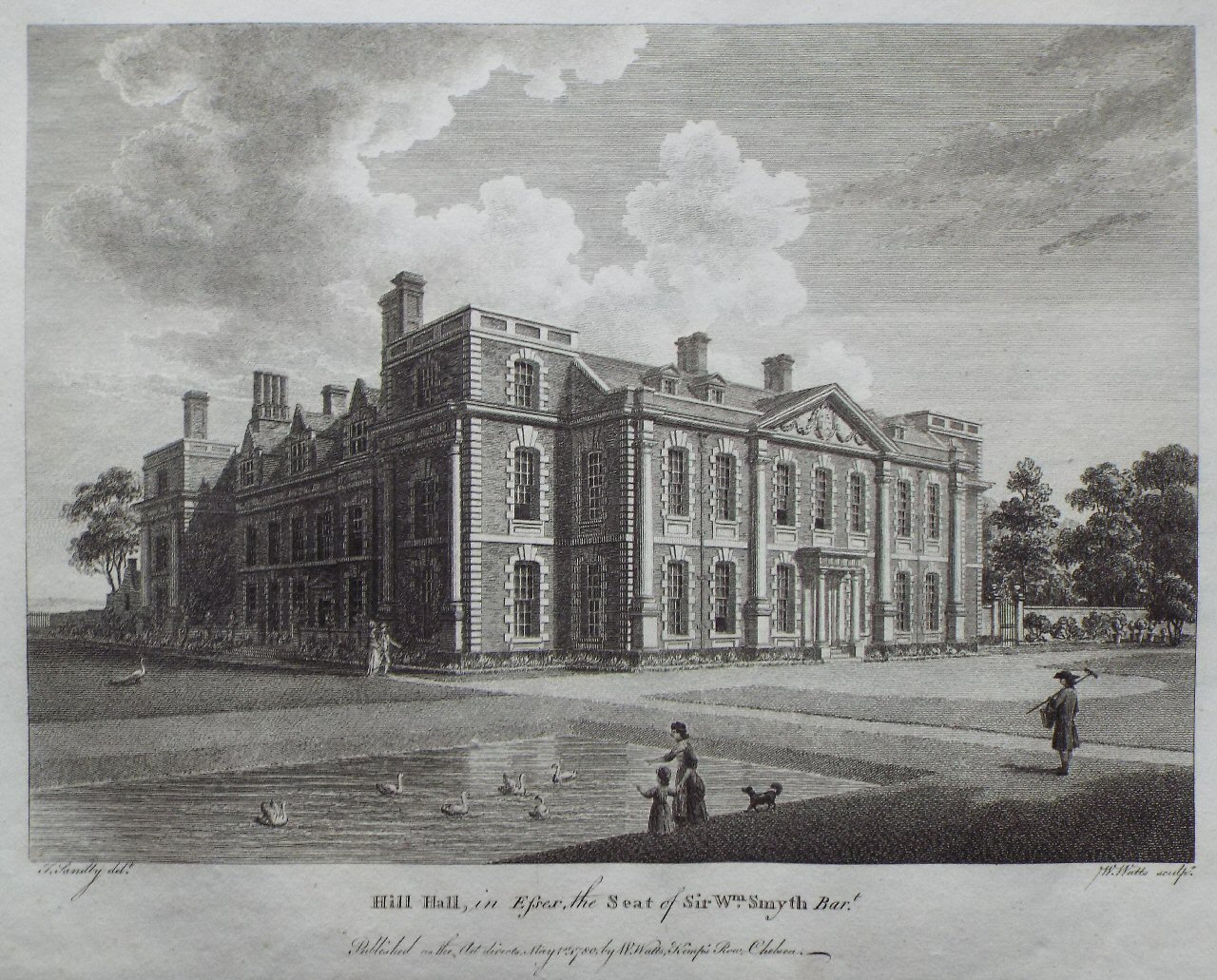 Print - Hill Hall, in Essex, the Seat of Sir Wm. Smyth Bart. - Watts